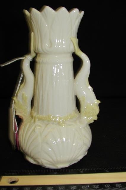 BELEEK VASE 6": NO CHIPS, CRACKS NO. 0857