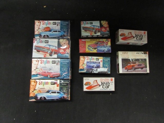 VINTAGE MINI CAR MAGNETS: SNAP CAR KIT INSIDE SOME THE BOXES HAND MADE MAGNETS ON BACK SIDE