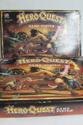 HERO QUEST GAME SYSTEM (2) ORIGINAL PACKAGING MADE BY: ORIGINAL PACKAGING MADE BY MILTON BRADLEY