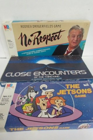 3 VINTAGE BOARD GAMES THE JETSONS GAME NO RESPECT GAME: THE JETSONS GAME NO RESPECT GAME CLOSE ENCOUNTERS OF THE THIRD KIND