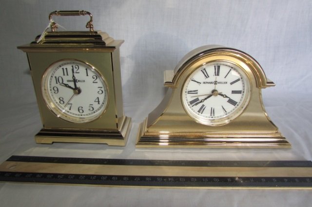 2 HOWARD MILLER DESK CLOCKS COMES WITH ORGINAL BOX: COMES WITH ORGINAL BOX