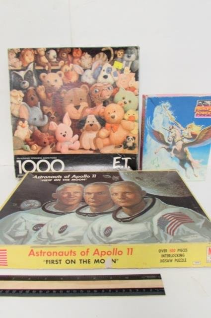 3 VINTAGE PUZZLES: PRINCESS OF POWER PUZZLE, E.T. PUZZLE, ASTRONAUTS OF APOLLO II PUZZLE