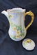 HAND PAINTED PORCELAIN COFFEE SET FLORAL DESIGN COFFEE - 5