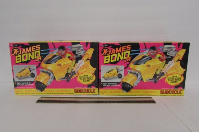 2 JAMES BOND JR SUBCYCLE (2) BOTH ARE IN ORIGINAL: BOTH ARE IN ORIGINAL PACKAGING,