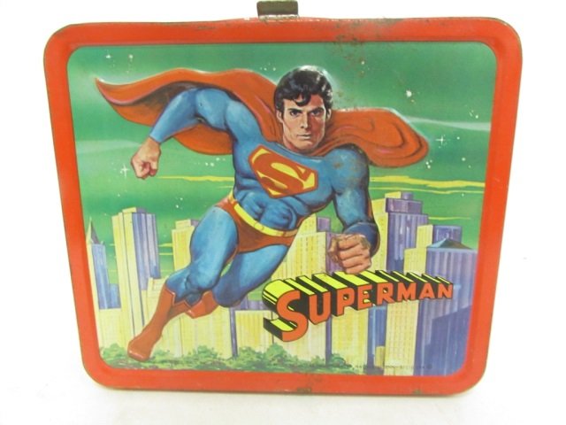 1978 STEEL SUPERMAN LUNCH BOX THERMOS NOT INCLUDED: THERMOS NOT INCLUDED