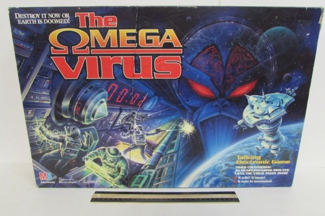 THE OMEGA VIRUS TALKING ELECTRONIC GAME BATTERY: BATTERY OPERATED, TIMED COUNTDOWN: 30 HEART-POUNDING MINUTED UNTIL THE VIRUS TAKES OVER. In original packaging, opened, not original seal