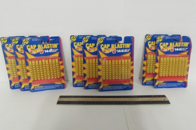 HOT WHEELS CAP BLASTIN BLAST CAP REHILLS ALL ARE IN: ALL ARE IN ORIGINAL PACKAGING, 144 BLAST CAP REFILLS IN EACH PACK