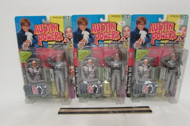 1999 AUSTIN POWERS DR. EVIL FIGURES (3) ALL ARE IN: ALL ARE IN ORIGINAL PACAKGING