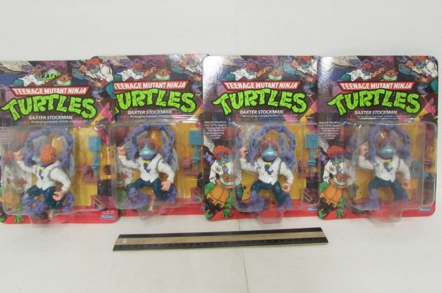 1989 TEENAGE MUTANT NINJA TURTLES (4) ALL ARE IN: ALL ARE IN ORIGINAL PACKAGING, ALL ARE BAXTER STOCKMAN FIGURES