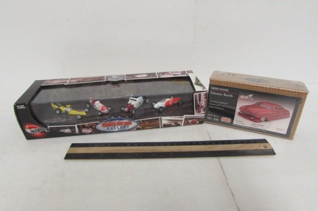 HOTWHEELS & MODEL MASTERS COLLECTIBLE CARS BOTH ARE IN: BOTH ARE IN ORIGINAL PACKAGING MODEL MASTER: FATOMIC BOMB HOTWHEELS: BRUCE MEYER GALLERY