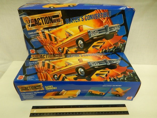 LAST ACTION HERO SLATER'S STUNT CAR (2) BOTH ARE IN: BOTH ARE IN ORIGINAL PACKAGING