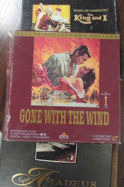 DELUXE LASER DISC SETS (3) GONE WITH THE WING, THE KING: GONE WITH THE WING, THE KING AND I, & AMADEUS