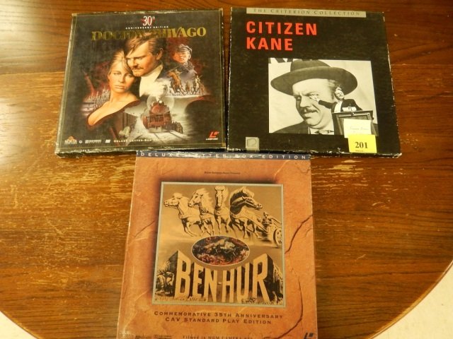 DELUXE LASER DISC SETS (3) BEN-HUR, DOCTOR ZHIVAGE, &: BEN-HUR, DOCTOR ZHIVAGE, & CITIZEN KANE