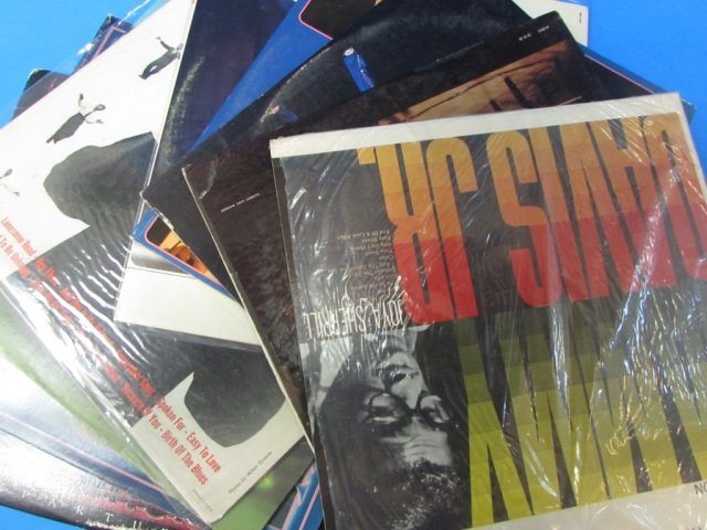 VINTAGE VINYL RECORD ALBUMS (40+) BOX LOT INCLUDES HANK: BOX LOT INCLUDES HANK WILLIAMS JR, LOU REED, BACHMAN TURNER OVERDRIVE, ELTON JOHN AND MANY MORE