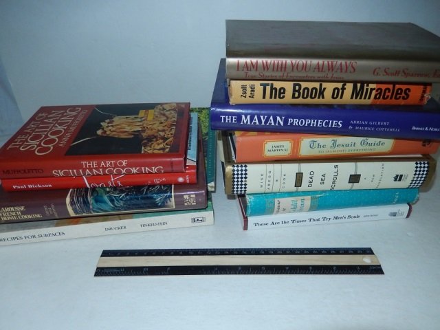 ASSORTMENT OF RELIGOUS NOVELS INCLUDES COOK BOOKS: INCLUDES COOK BOOKS