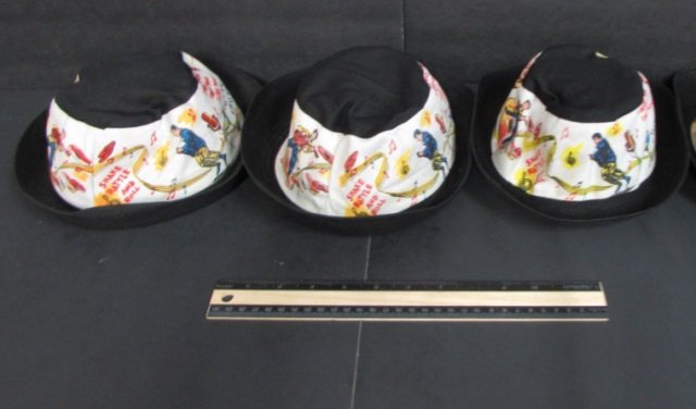 ELVIS PRESLEY TUTTI FRUTTI HATS (3) WITH PAPER LABLES: WITH PAPER LABLES IN GOOD CONDITION