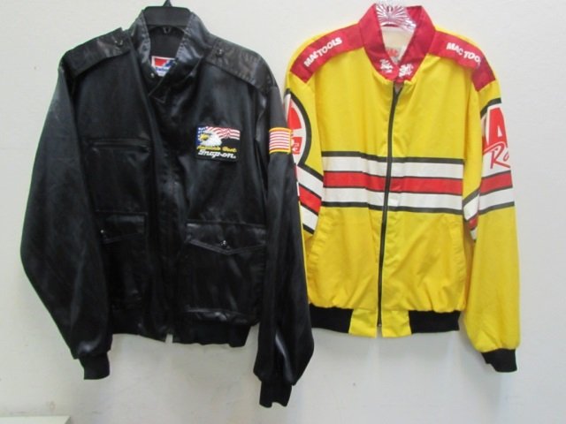 SNAP-ON AND MAC TOOL JACKETS ONE EACH. SIZE LARGE: ONE EACH. SIZE LARGE