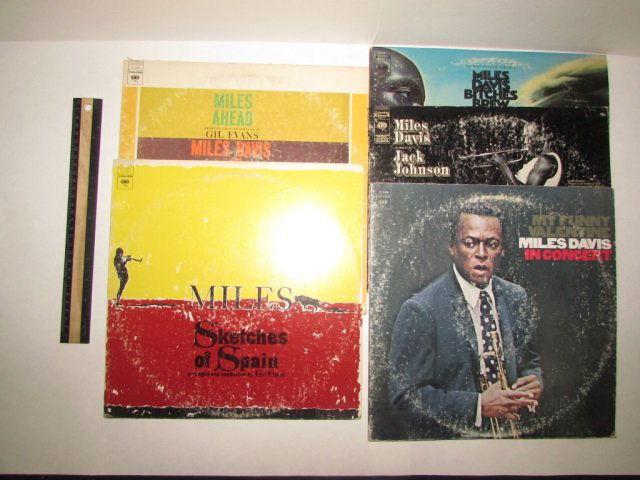 MILES DAVIS VINYL RECORDS (5) BITCHES BREW, SKETHCHES: BITCHES BREW, SKETHCHES OF SPAIN, JACK JOHNSON, MY FUNNY VALENTINE IN CONCERT, MILES AHEAD