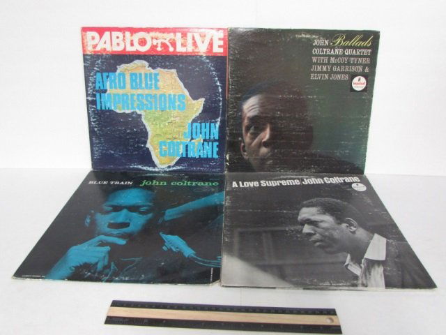 VINYL RECORDS (4) AFRO BLUE IMPRESSIONS, JOHN BALLARDS,: AFRO BLUE IMPRESSIONS, JOHN BALLARDS, A LOVE SUPREME, & BLUE TRAIN