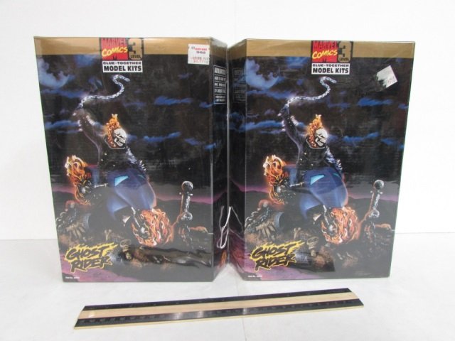 MARVEL COMICS GHOST RIDER MODEL KIT (2) ORIGINAL: ORIGINAL PACKAGING, GLUE TOGETHER MODEL KIT, LEVEL 3
