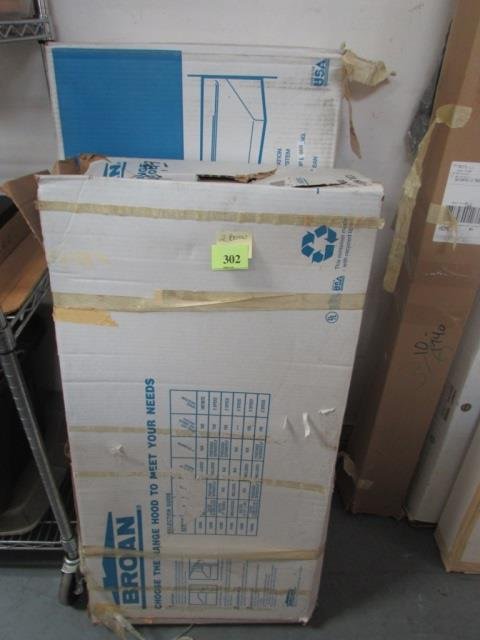BROAN RANGE HOODS (2) NEW IN BOX, ONE IS 36 INCHES AND: NEW IN BOX, ONE IS 36 INCHES AND THE OTHER 42 INCHES