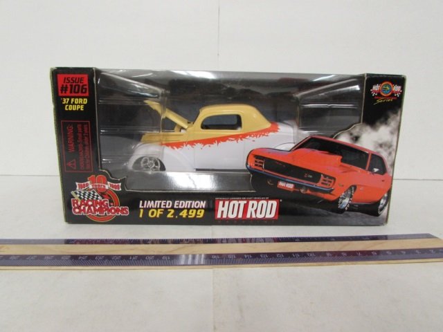RACING CHAMPIONS HOT ROD ORIGINAL PACKAGING, 37 FORD: ORIGINAL PACKAGING, 37 FORD COUPE