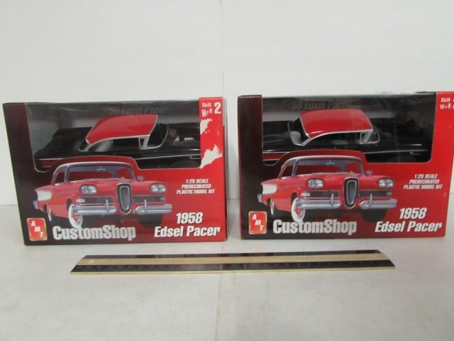 CUSTOM SHOP 1958 EDSEL PACER MODEL KITS (2) BOTH ARE IN: BOTH ARE IN ORIGINAL PACKAGING, 1:25 SCALE, PREDECORATED, PLASTIC MODEL KITS