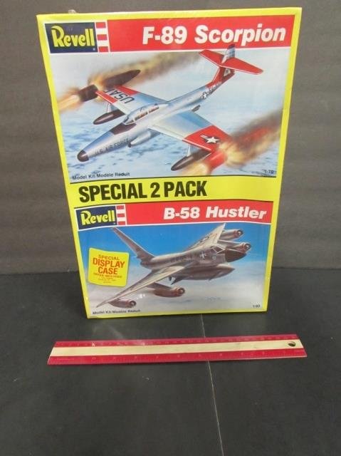 SPECIAL 2 PACK AIRCRAFT MODEL KITS ORIGINAL PACKAGING,: ORIGINAL PACKAGING, F-89 SCORPION, & B-58 HUSTLER