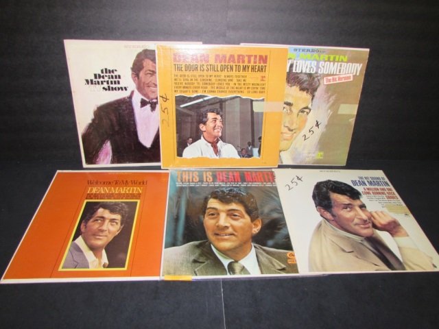 DEAN MARTIN VINYL RECORDS (6) THIS IS DEAN MARTIN,: THIS IS DEAN MARTIN, WELCOME TO MY WORLD, EVERYBODY LOVES SOMEBODY, THE HIT SOUND OF DEAN MARTIN, THE DOOR IS STILL OPEN TO MY HEART, & THE DEAN MARTIN SHOW