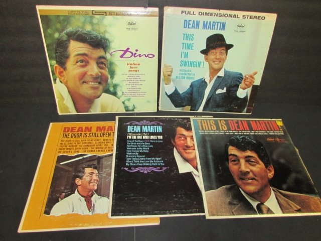 DEAN MARTIN VINYL RECORDS (5) ITALIAN LOVE SONGS, THIS: ITALIAN LOVE SONGS, THIS TIME IM SWINGIN', THIS IS DEAN MARTIN, IM THE ONE WHO LOVES YOU, & THE DOOR IS STILL OPEN TO MY HEART