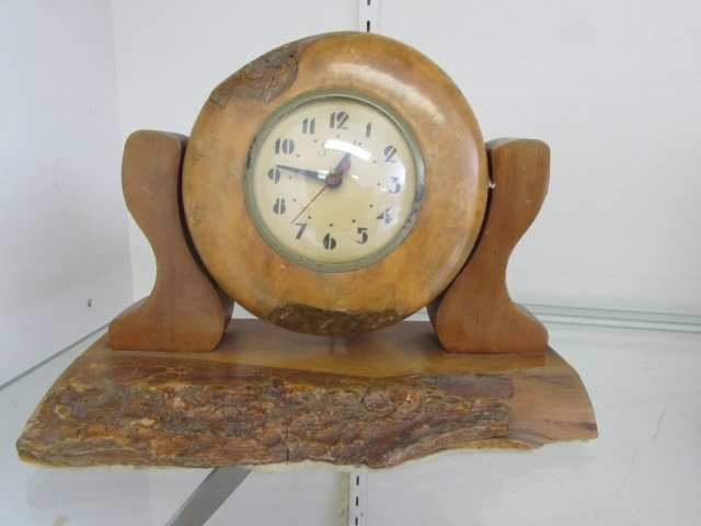 SESSIONS WOOD CASE MANTLE CLOCK ELECTRIC CLOCK, 8" TALL: ELECTRIC CLOCK, 8" TALL