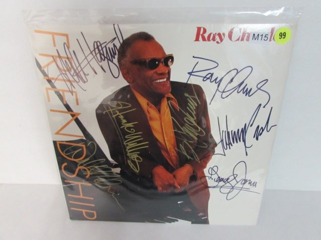 RAY CHARLES JOHNNY CASH SIGNED AUTOGRAPHED VINYL SIGNED: RAY CHARLES JOHNNY CASH SIGNED AUTOGRAPHED VINYL SIGNED BY: MERLE HAGGARD, RAY CHARLES, JOHNNY CASH, GEORGE JONES, WILLY NELSON, HANK WILLIAMS JR., BJ THOMAS SIGNED BY: MERLE HAGGARD, RAY CHARLES, JOH