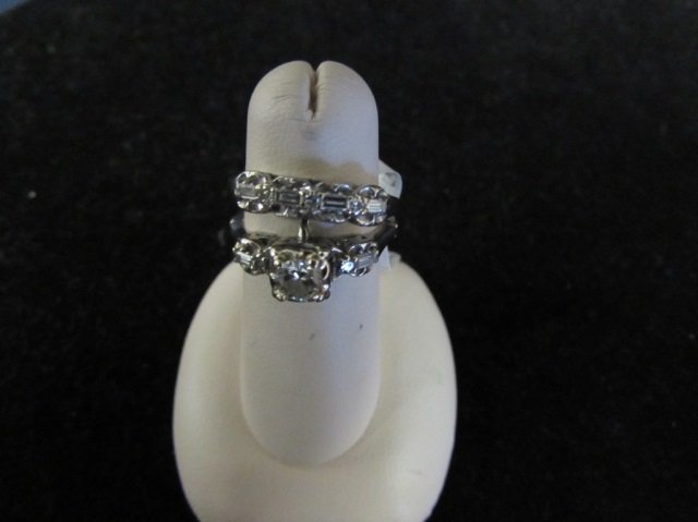 14K WG WEDDING RING SET: DIAMOND IS .75 TDW