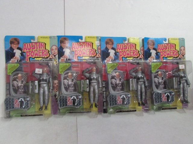 1999 AUSTIN POWERS DR.EVIL FIGURES (4): 1999 AUSTIN POWERS DR.EVIL FIGURES (4) ALL ARE IN ORIGINAL PACKAGING