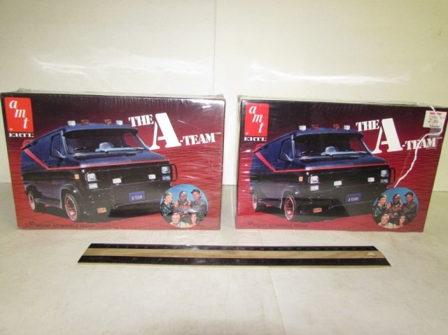 THE A-TEAM VAN PLASTIC MODEL KITS (2): THE A-TEAM VAN PLASTIC MODEL KITS (2) BOTH ARE IN ORIGINAL PLASTIC
