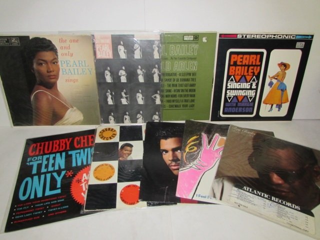 ASSORTED VINYL RECORDS: ASSORTED VINYL RECORDS PEARL BAILEY, CHAKA KHAN, EL DEBARGE, RAY CHARLES, & CHUBBY CHECKER