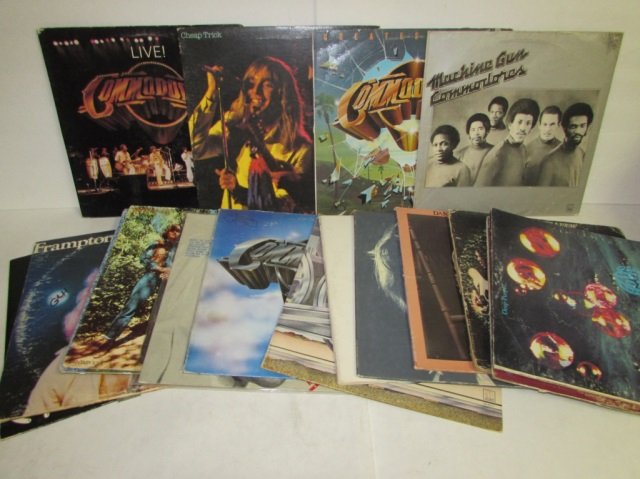 ASSORTED VINYL RECORDS: ASSORTED VINYL RECORDS CHEAP TRICK, RAY CHARLES, COMMODORES, MACHINE GUN COMMANDORS, GREEN RIVER, & MORE