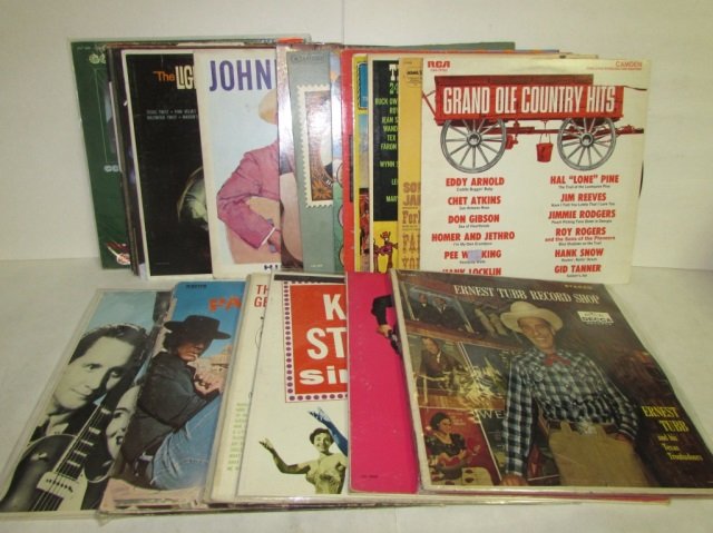 ASSORTED VINYL RECORDS: ASSORTED VINYL RECORDS JOHNNY HORTONL, ERNEST TUBB, BARBARA MANDRELL, DOLLY PARTON, & MORE