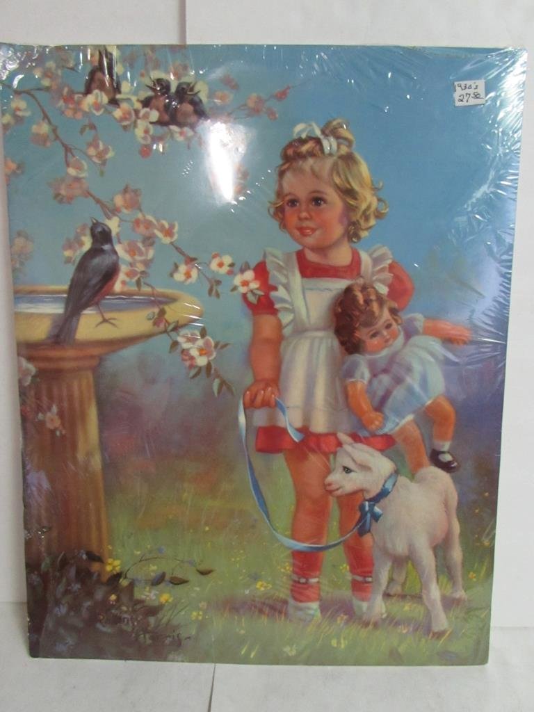 MABEL ROLLING HARRIS PRINT: CA 1930, COLORFUL PRINT, 14.5" x 18"