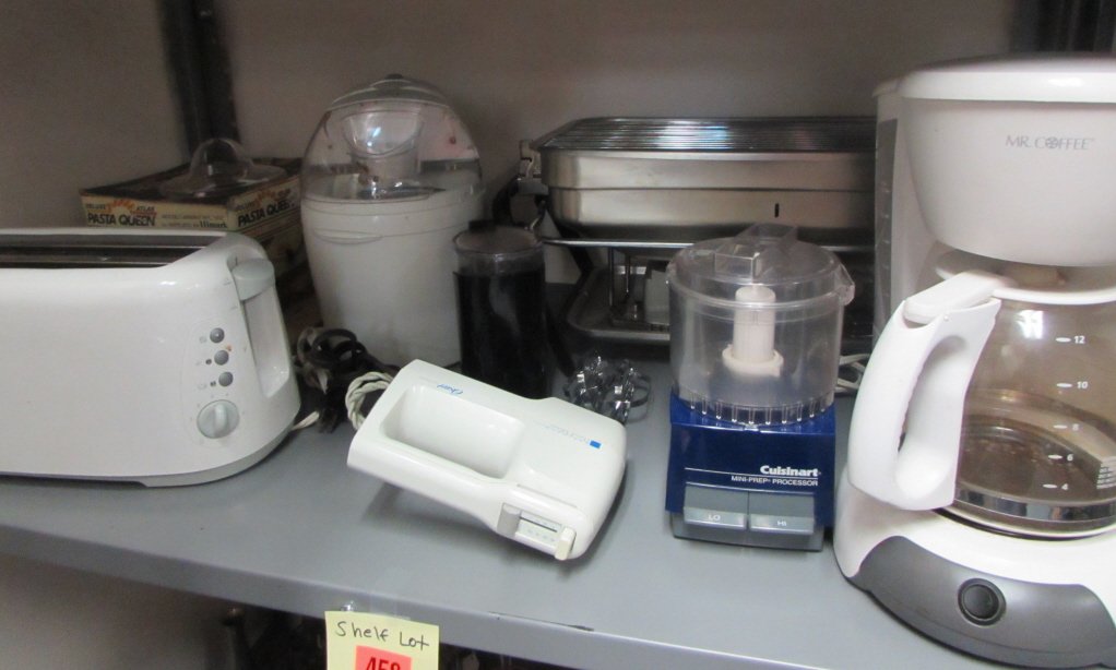 ELECTRONIC KITCHENWARE: ELECTRONIC KITCHENWARE INCLUDES: COFFEE MAKER, MINI PREP PROCESSOR, PASTA QUEEN, TOASTER, AND MORE