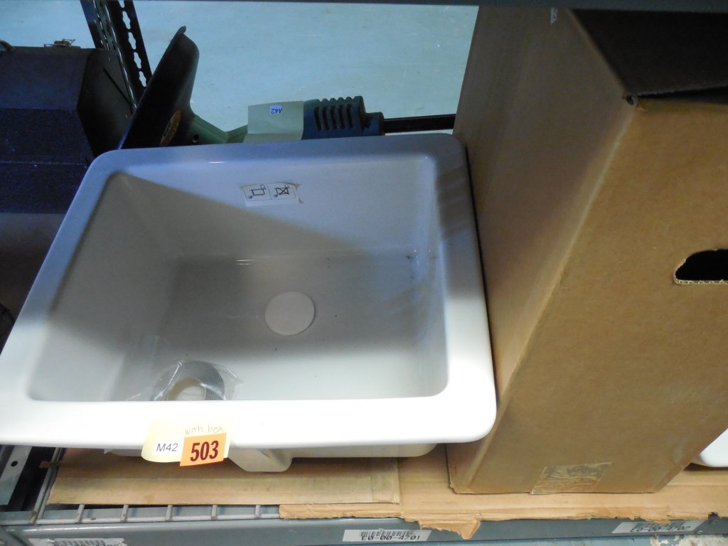 ASPSKAR SINK: ASPSKAR SINK IKEA, MADE IN TURKEY, WHITE, 19" X 15.75"