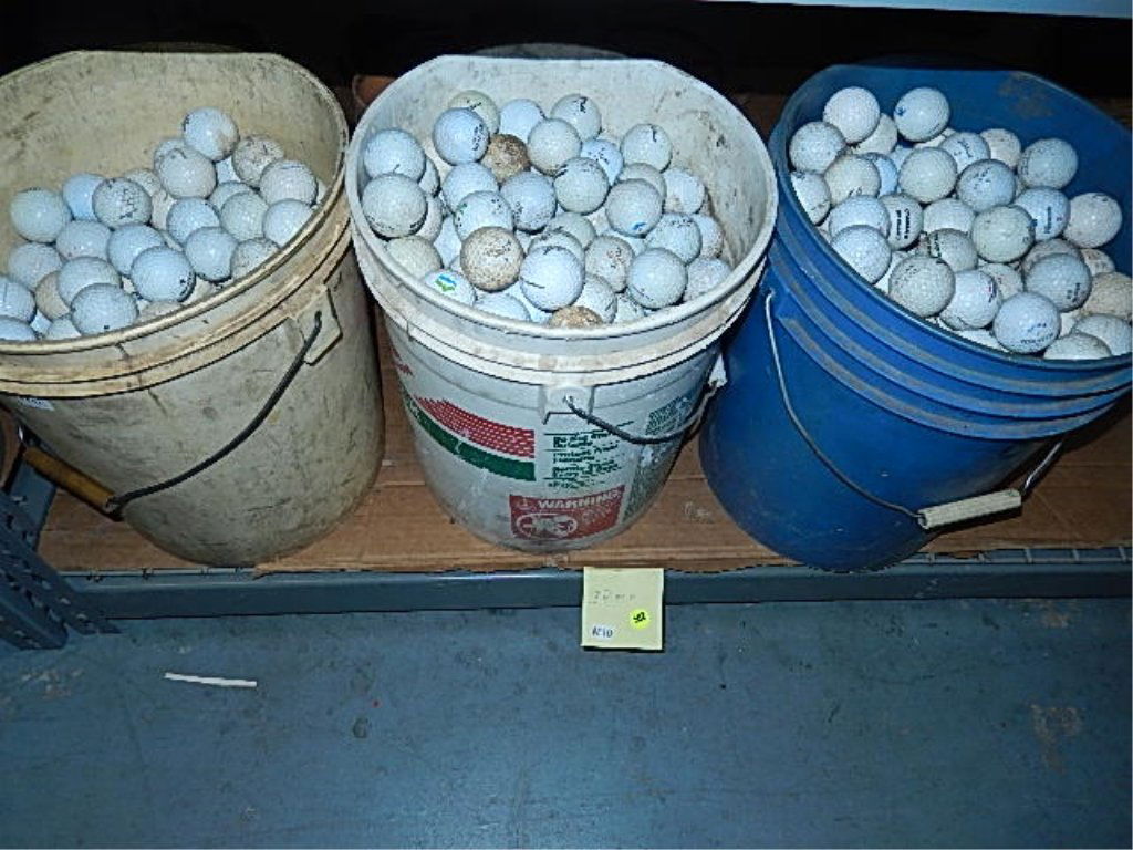 FIVE GALLON BUCKETS OF GOLF BALLS (3): FIVE GALLON BUCKETS OF GOLF BALLS (3) 3 FIVE GALLON BUCKETS USED GOLF BUCKETS