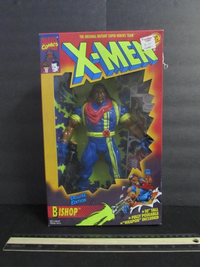 XMEN BISHOP ACTION FIGURE: XMEN BISHOP ACTION FIGURE IN ORIGINALPACKAGING, 10 INCHES TALL, FULLY POSEABLE, WEAPON INCLUDED