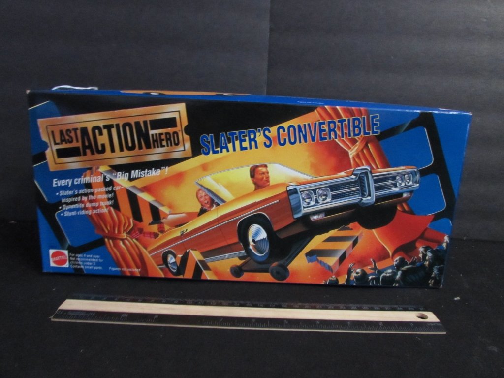 LAST ACTION HERO SLATERS CONVERTIBLE STUNT CAR: LAST ACTION HERO SLATERS CONVERTIBLE STUNT CAR IN ORIGINAL PACKAGING