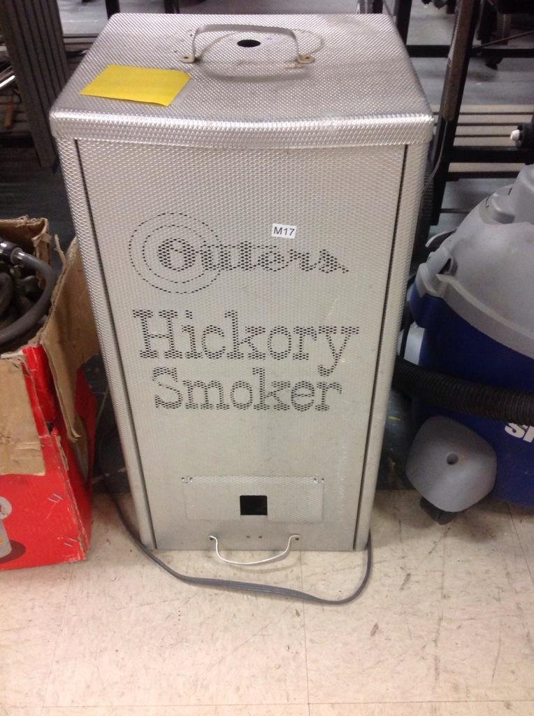 Outers Hickory Smoker: Electric aluminum smoker is 24" tall