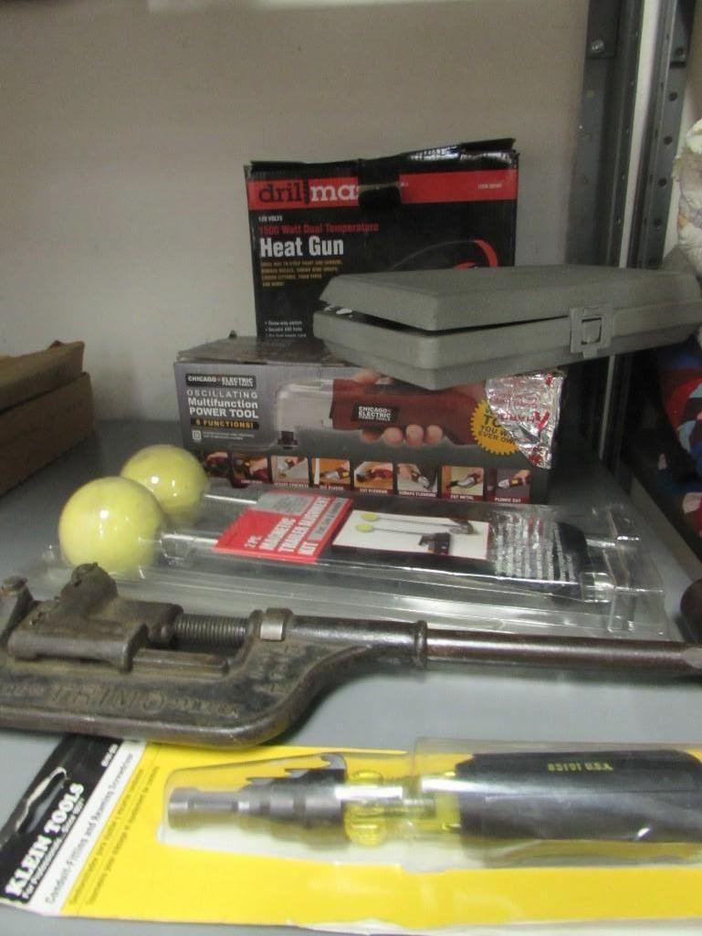 Heat gun Staple gun Multi function tool & more: Drill master heat gun, Chicago electric multifunction power tool, & more
