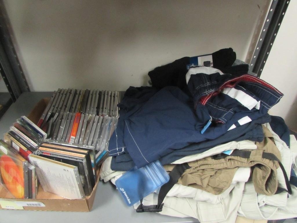 Men's Cargo shorts & Docker socks: Sizes are Large and Medium (good condition), socks are new