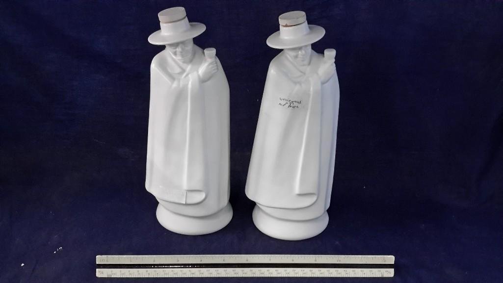 Wedgwood of Etruria & Barlaston Moonstone Decanters: Pair Wedgwood Moonstone decanters. 10.5" tall