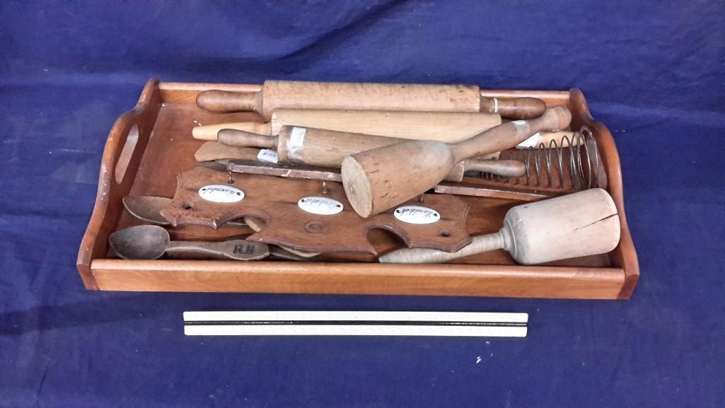 Wood rolling pins: Wood spoons, mallets and rolling pins