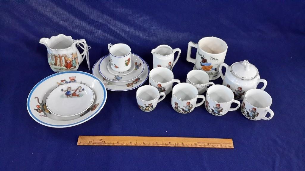 Baby Bowls and miniature dish set (16): Ceramic tea set,Humpty Dumpty Mug